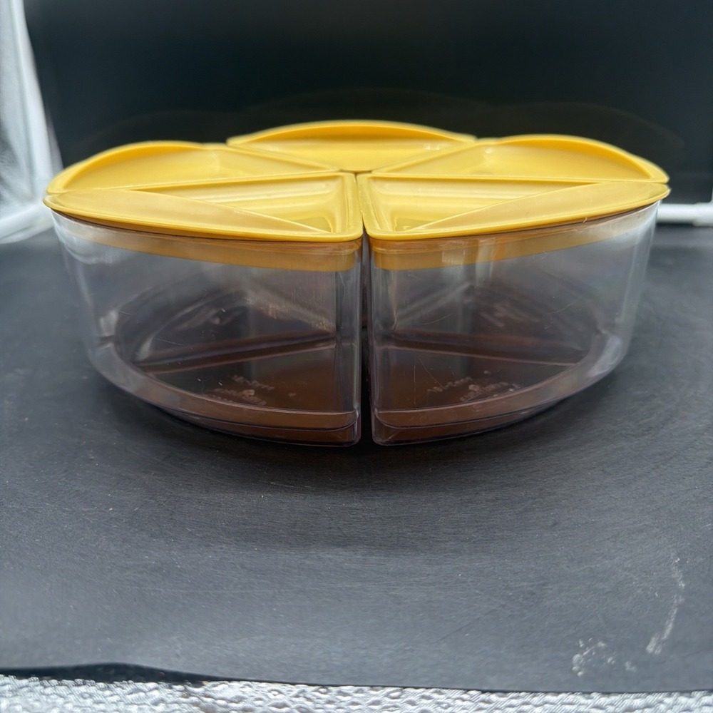 Rubbermaid Party Plan Lazy Susan Containers Vtg Retro Grannycore Picnic Gameday - Picture 2 of 6